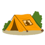 Home pngtree scout camp orange tent png image 6002605